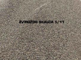 Smėlis, žvyras, atsijos, skalda, betono skalda