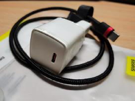 Baseus 20w + 50 cm type-c i type-c kabelis