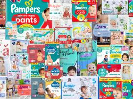 Atvežame. Pampers, Bleer, Mamia, Lupilu, Libero.