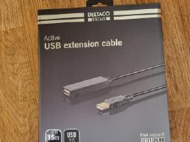 Deltaco 15 m active Usb extension cable