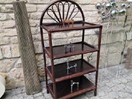 Vintažinė mid century ratango etažerė