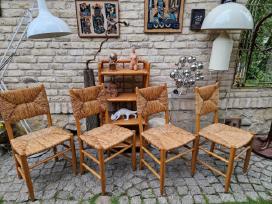 Vintažinės Mid Century ąžuolo/meldų kėdės