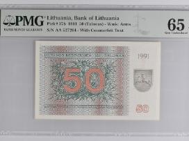 1991 50 talonų pirmoji Aa serija Unc Pmg65