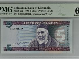 1993 5 litai serija Gac, Unc, Pmg66