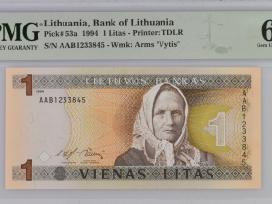 1994 1 litas serija Aab, Unc, Pmg66