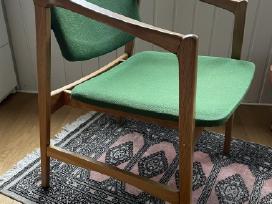 Mid century, vintažinis ąžuolinis krėslas