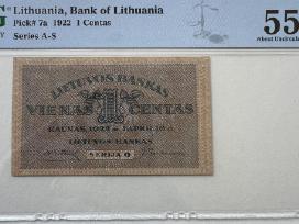 Lietuvos banko 1922 m. 1 cnt.