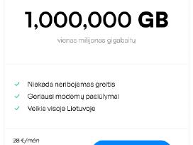 Mobilus internetas - neterminuota sutartis- 12 eur