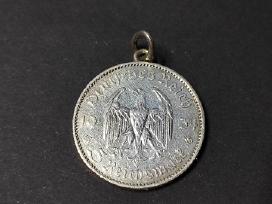 5 Reichmarkes pakabukas 1934 originalas