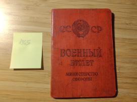 Karinis bilietas 1965 Darbėnai Kretingos r.