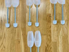 Batų kurpaliai, 4 poros, baltos spalvos, plastikas