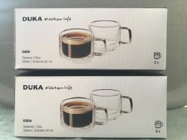 Duka espresso puodeliai dvigubu dugnu