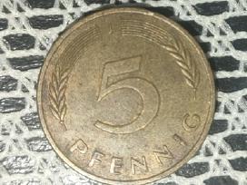 Sena vokiška moneta 5 phennig 1978 metų
