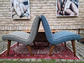 Vintažiniai mid century autoriniai foteliai Vostra