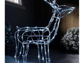 LED dekoracija judantis - šviečiantis 3D elnias