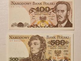 50 100 500 1000 zlotu Lenkija unc