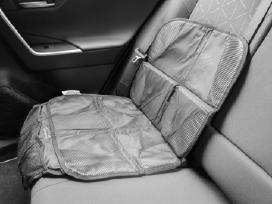 Vaikiškos auto kėdutės sėdynės apsauga ir laikikli