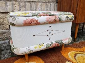 Vintažinis mid century pufas-daiktadėžė