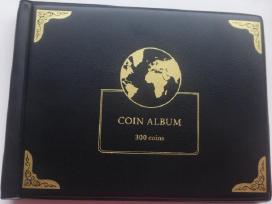 Kompaktiškas albumas 300 monetoms