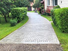 Trinkelių klojimas, žemių lyginimas,bobcat nuoma