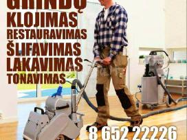 Grindų šlifavimas restauravimas nuo 9eur