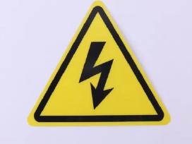 Ženklas-lipdukas „Elektros įtampa“, 3.6mm, Pvc
