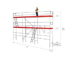 Naudotų fasadinių pastolių komplektas 50m2