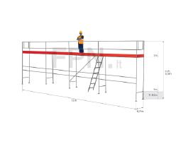 Fasadiniai pastoliai 37m2 12 x 2m