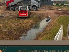 Žvyras pagrindam.skalda.smėlis pagrindu paruošimas