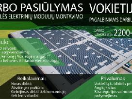 Darbas Vokietijoje, saulės modulių montavimas