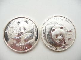Sidabrinė moneta su Panda