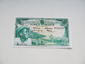 20 franku , Belgijos Kongas , 1957