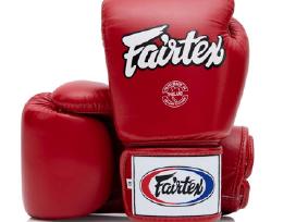 Fairtex Muay Thai Boxing raudonos pirštinės 14oz