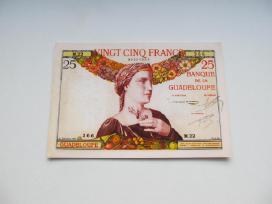 25 frankai , Gvadelupa , 1934 - 1944