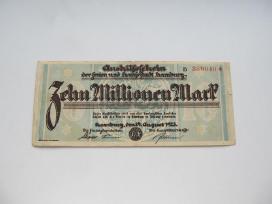 10 milijonu markiu , Hamburg Vokietija , 1923