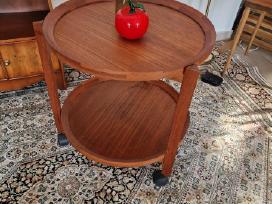 Vintažinis mid century tikmedžio staliukas