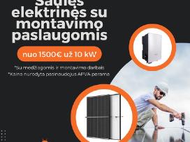 Saulės elektrinių įrengimas,pridavimas