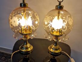 Vintažinės Art Nouveau žalvarinės stalo lempos