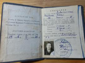 Statybos tresto atestatas 1956