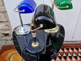 Vintažinės Mid Century "bankinės" stalo lempos