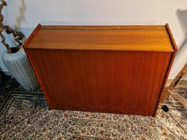 Vintažinė Mid Century tikmedžio patalų dėžė
