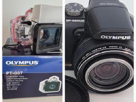 Foto aparatas Olympus ir povandeninis dėklas
