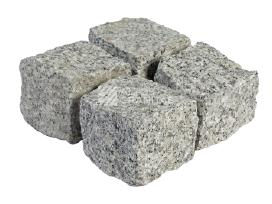 Granitinės trinkelės šviesiai pilkos 10x10x10 cm