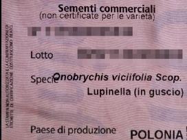 Sėklos esparcetas Akcija facelija