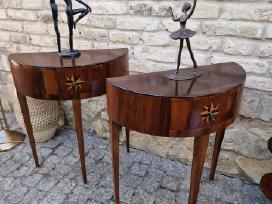 Vintažinės mid century raudonmedžio konsolės