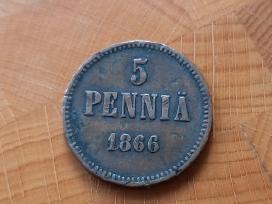Suomija - Rusija 1866 5 peni