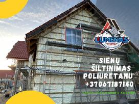 Šiltinimas Poliuretanu ir Biriomios vatomis.