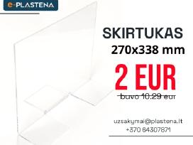 Skaidrus 4mm organinio stiklo skirtukas