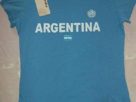 Mėlyni marškinėliai su užrašu Argentina moterims