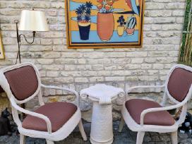 Vintažinės Boho st. autorinės kėdės su staliuku